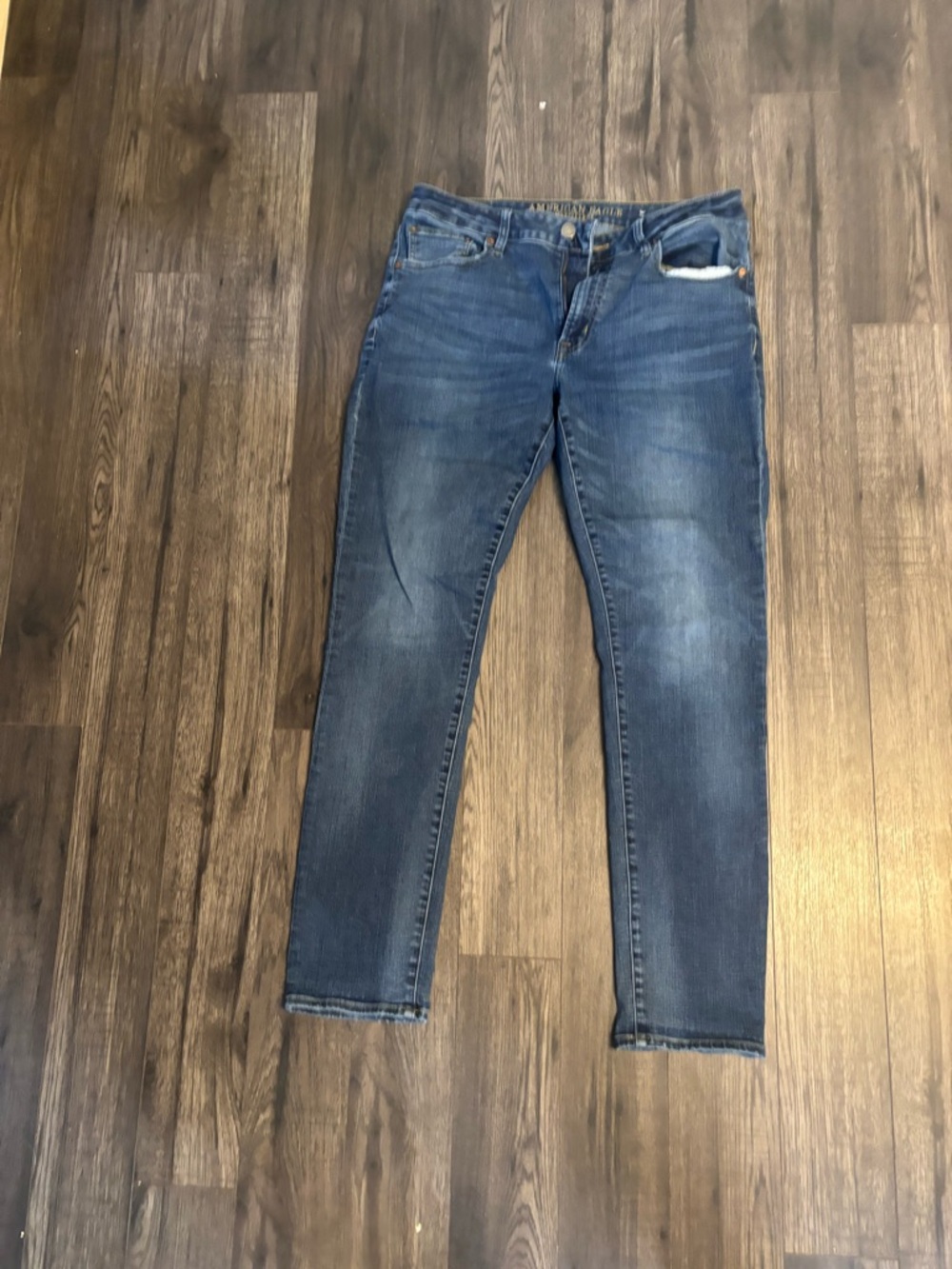 American Eagle Outfitters Men's Dark Blue Skinny Jeans